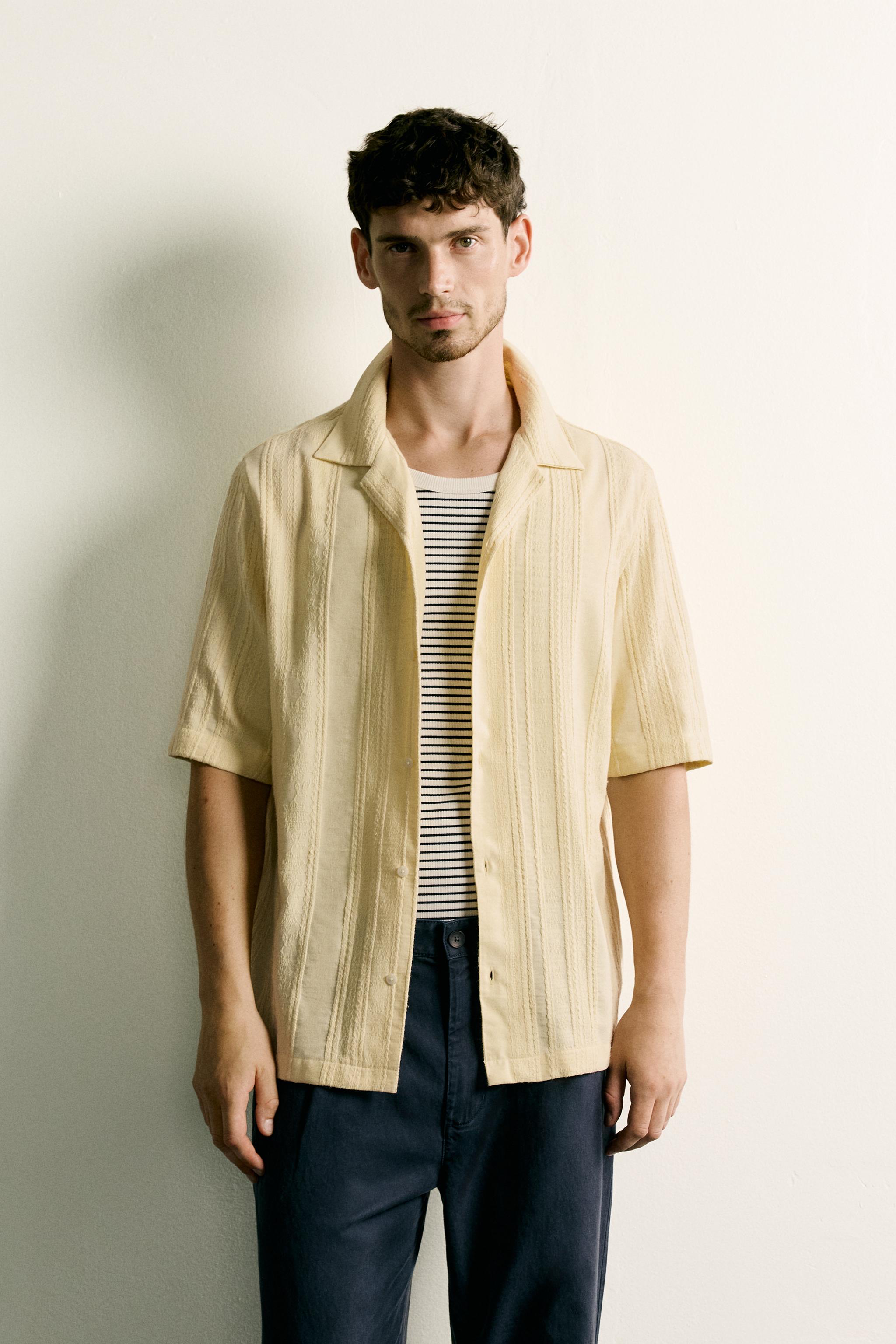 CHEMISE REGULAR FIT JACQUARD RAYURES